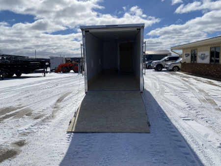 New 2026 Lightning Trailers 7X19 Aluminum 2-Place w/7ft Height Radar Pkg & Black Out Pkg Snowmobile Trailer