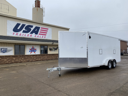 New 2026 Lightning Trailers 7x23 Aluminum 3-Place W/7ft Height Radar PKG Snowmobile Trailer