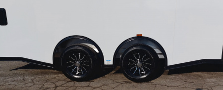 New 8 X 20 CAR HAULER ENCLOSED REMOVABALE FENDER ESCAPE DOOR 5200# AXLES ALL ALUMINUM 2026 LIGHTNING