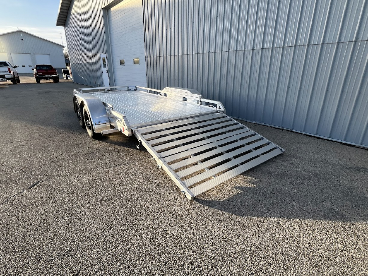 New 2026 Black Rhino 81" x 14' Aluminum LPT8114A-7K w/ Brakes and Bifold Gate (ATV / UTV / Side by Side) Utility Trailer