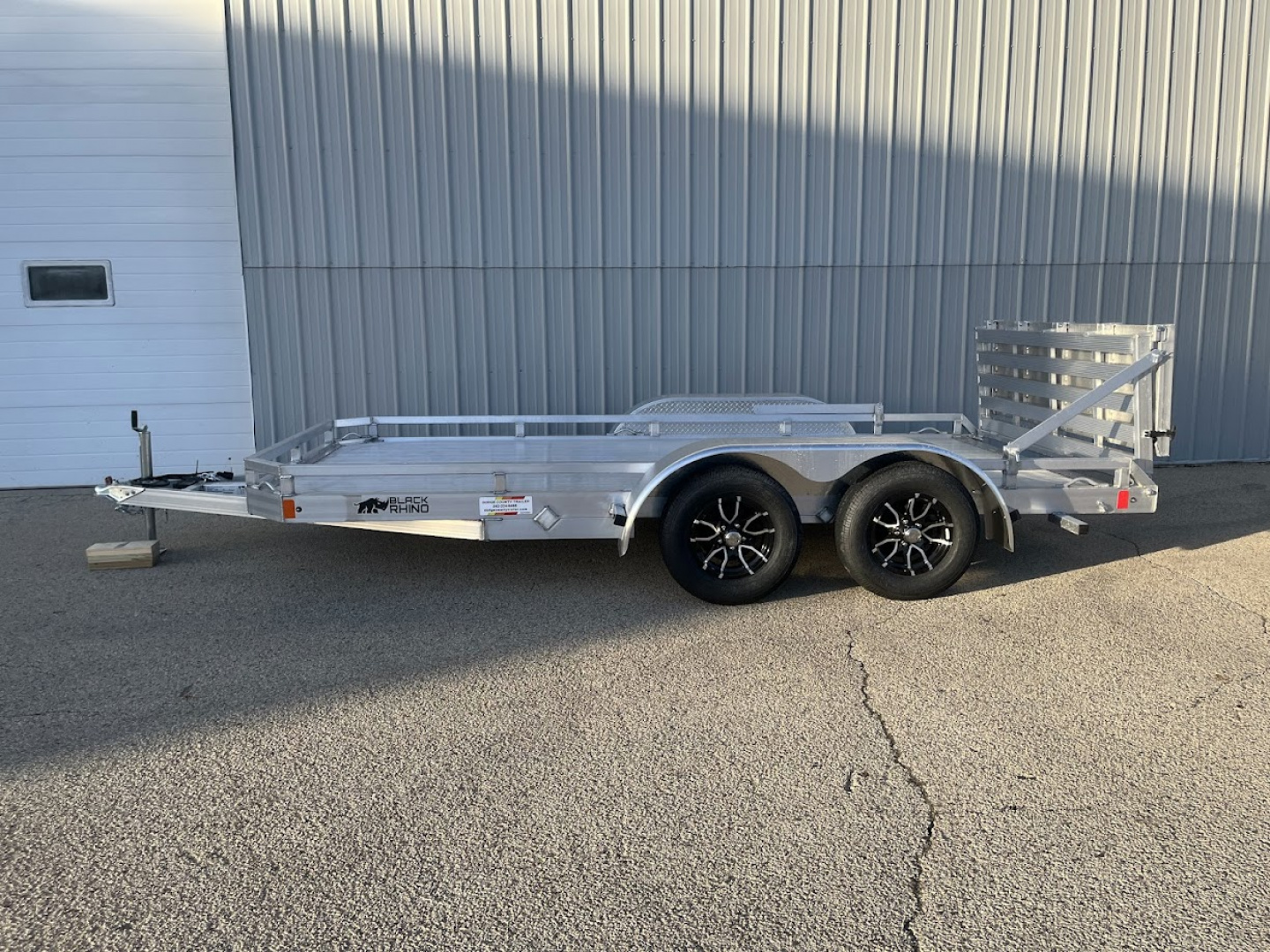New 2026 Black Rhino 81" x 14' Aluminum LPT8114A-7K w/ Brakes and Bifold Gate (ATV / UTV / Side by Side) Utility Trailer