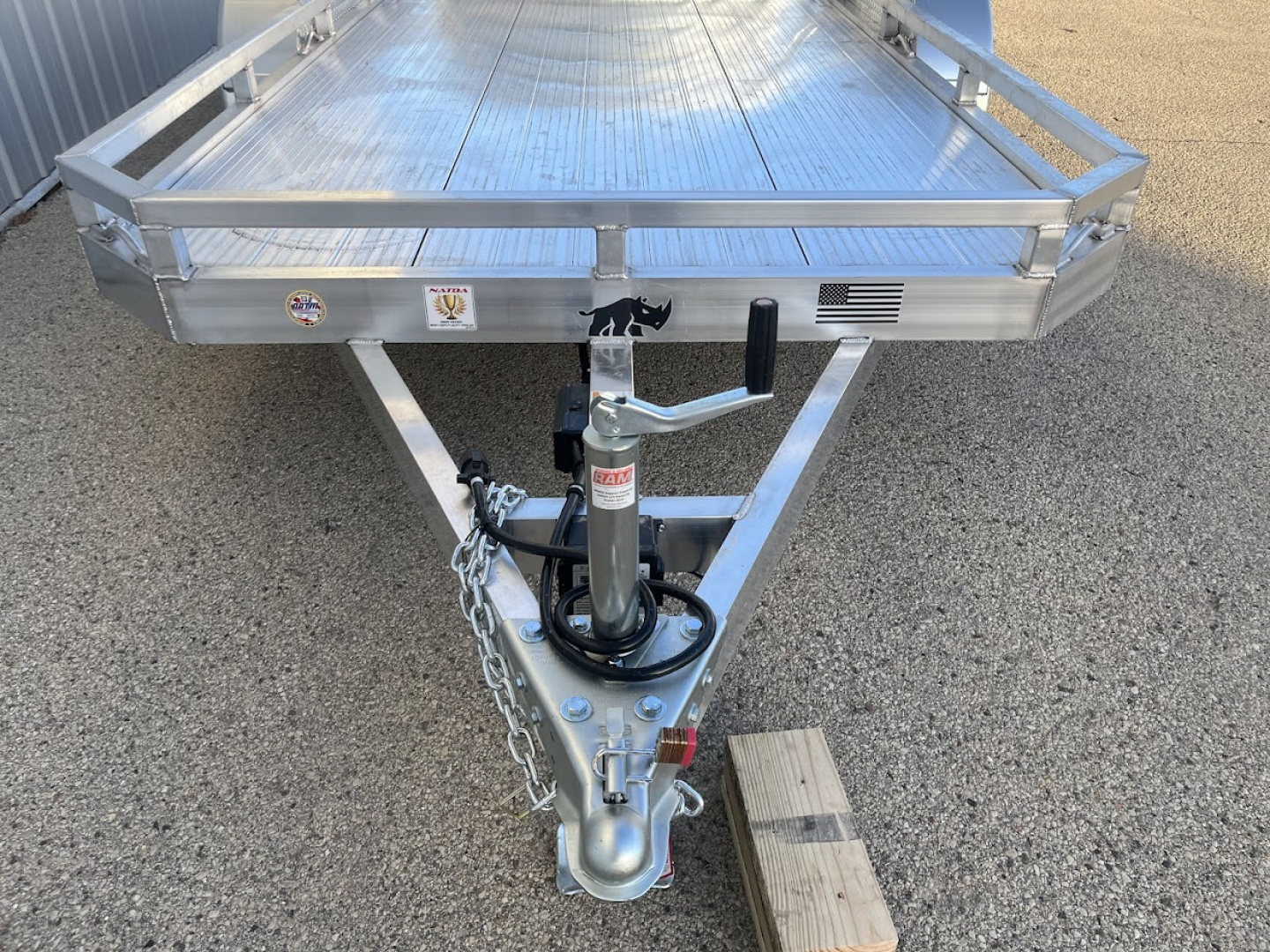 New 2026 Black Rhino 81" x 14' Aluminum LPT8114A-7K w/ Brakes and Bifold Gate (ATV / UTV / Side by Side) Utility Trailer