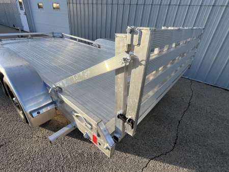 New 2026 Black Rhino 81" x 14' Aluminum LPT8114A-7K w/ Brakes and Bifold Gate (ATV / UTV / Side by Side) Utility Trailer