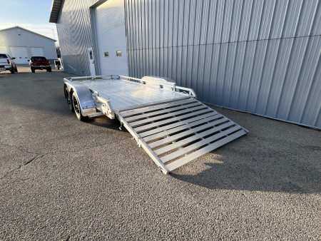 New 2026 Black Rhino 81" x 14' Aluminum LPT8114A-7K w/ Brakes and Bifold Gate (ATV / UTV / Side by Side) Utility Trailer