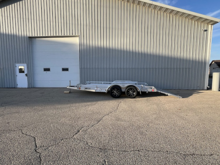 New 2026 Black Rhino 81" x 14' Aluminum LPT8114A-7K w/ Brakes and Bifold Gate (ATV / UTV / Side by Side) Utility Trailer