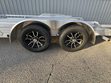 New 2026 Black Rhino 81" x 14' Aluminum LPT8114A-7K w/ Brakes and Bifold Gate (ATV / UTV / Side by Side) Utility Trailer