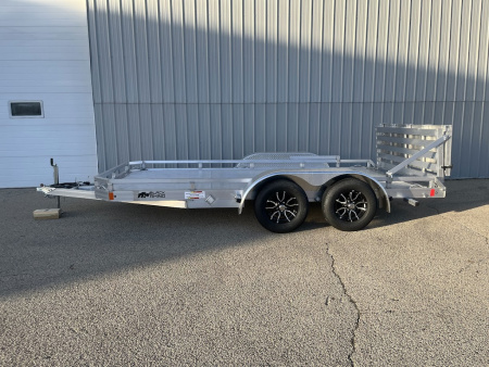 New 2026 Black Rhino 81  x 14' Aluminum LPT8114A-7K w/ Brakes and Bifold Gate (ATV / UTV / Side by Side) Utility Trailer