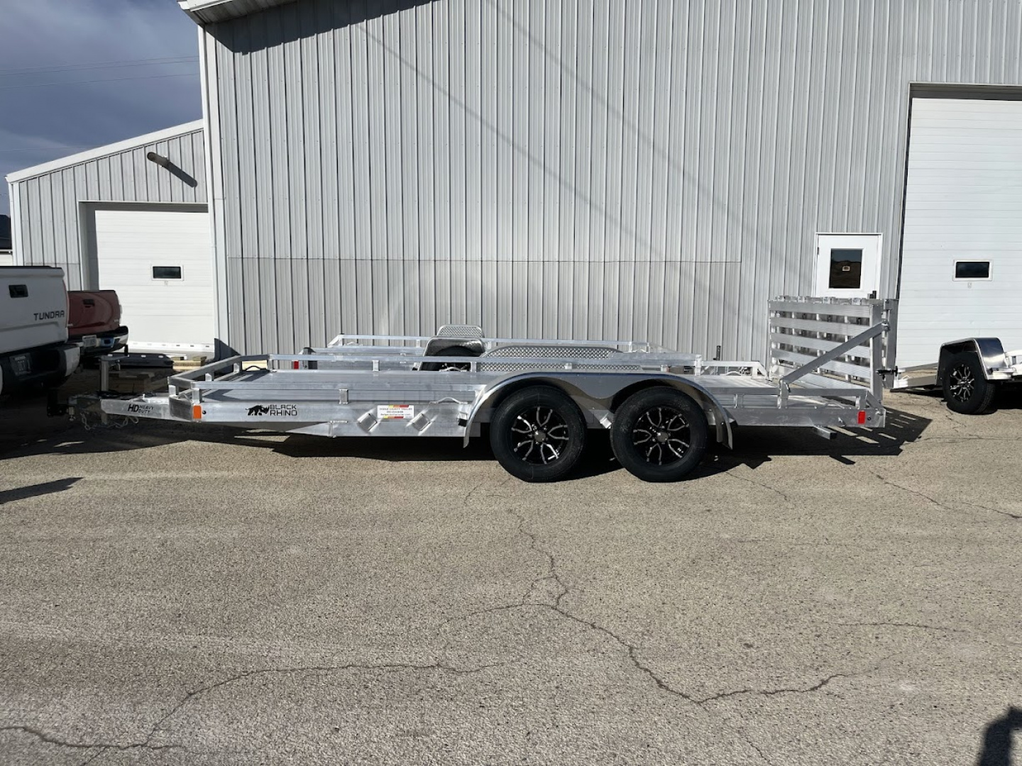New 2026 Black Rhino 81"x16' Aluminum Low Profile LPT8116A-7K w/ Bi-Fold Gate (ATV / UTV / Side by Side) Utility Trailer