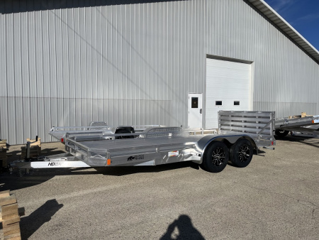 New 2026 Black Rhino 81 x16' Aluminum Low Profile LPT8116A-7K w/ Bi-Fold Gate (ATV / UTV / Side by Side) Utility Trailer