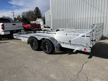 New 2026 Black Rhino 81"x16' Aluminum Low Profile LPT8116A-7K w/ Bi-Fold Gate (ATV / UTV / Side by Side) Utility Trailer