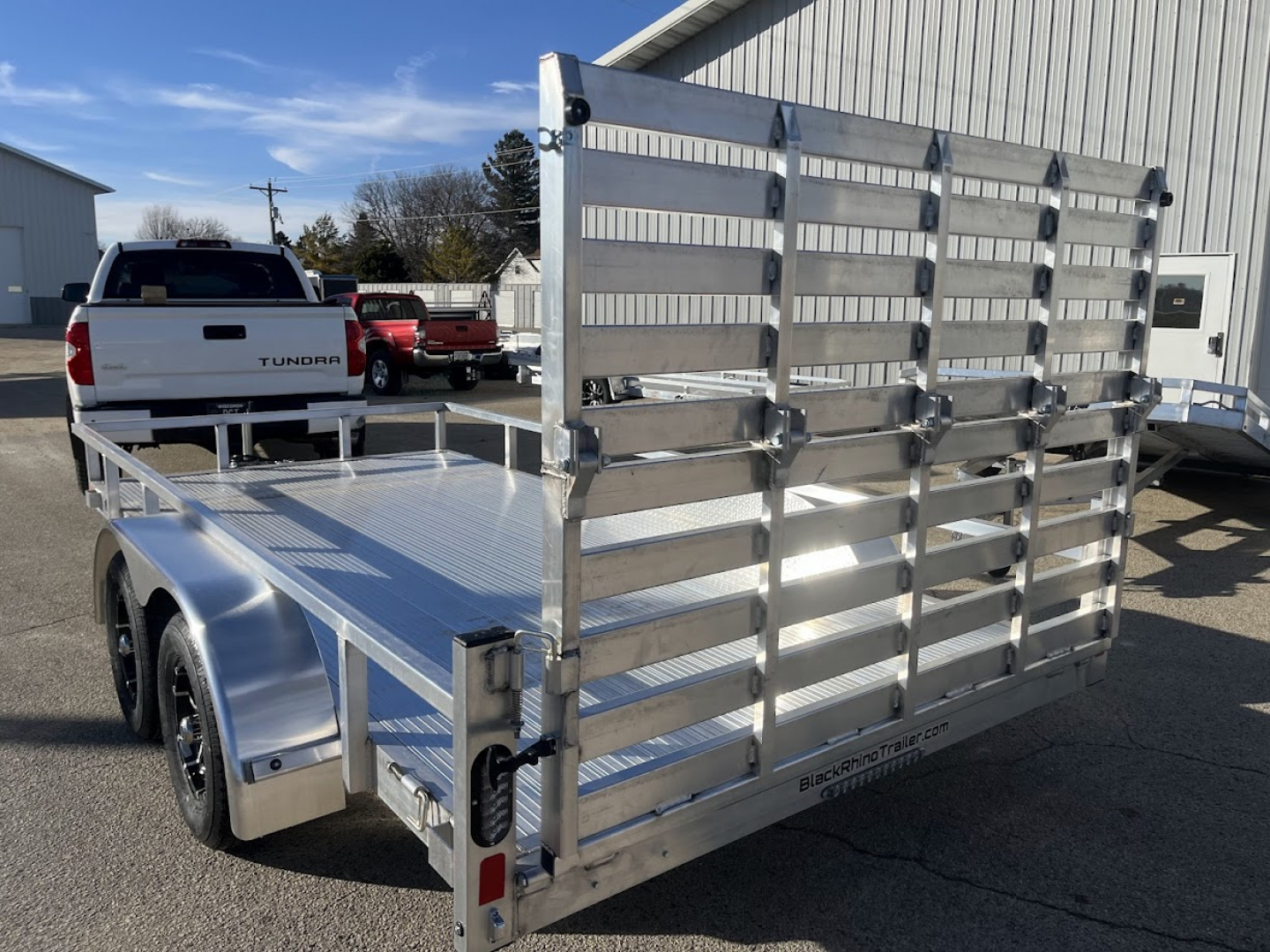 New 2026 Black Rhino Aluminum LST714A 7'X14' w/ Bifold Gate (ATV / UTV / Side by Side) Utility Trailer