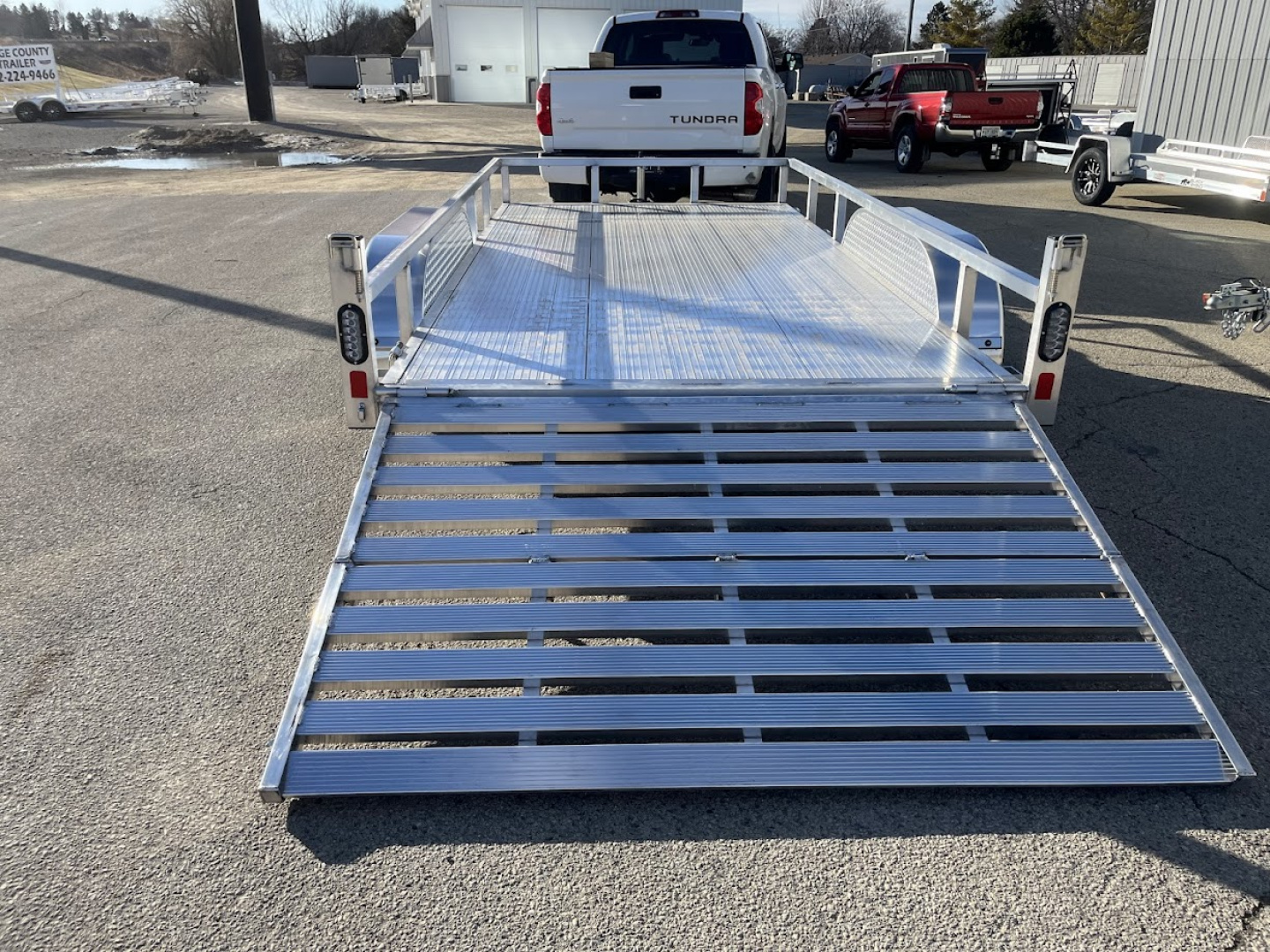New 2026 Black Rhino Aluminum LST714A 7'X14' w/ Bifold Gate (ATV / UTV / Side by Side) Utility Trailer