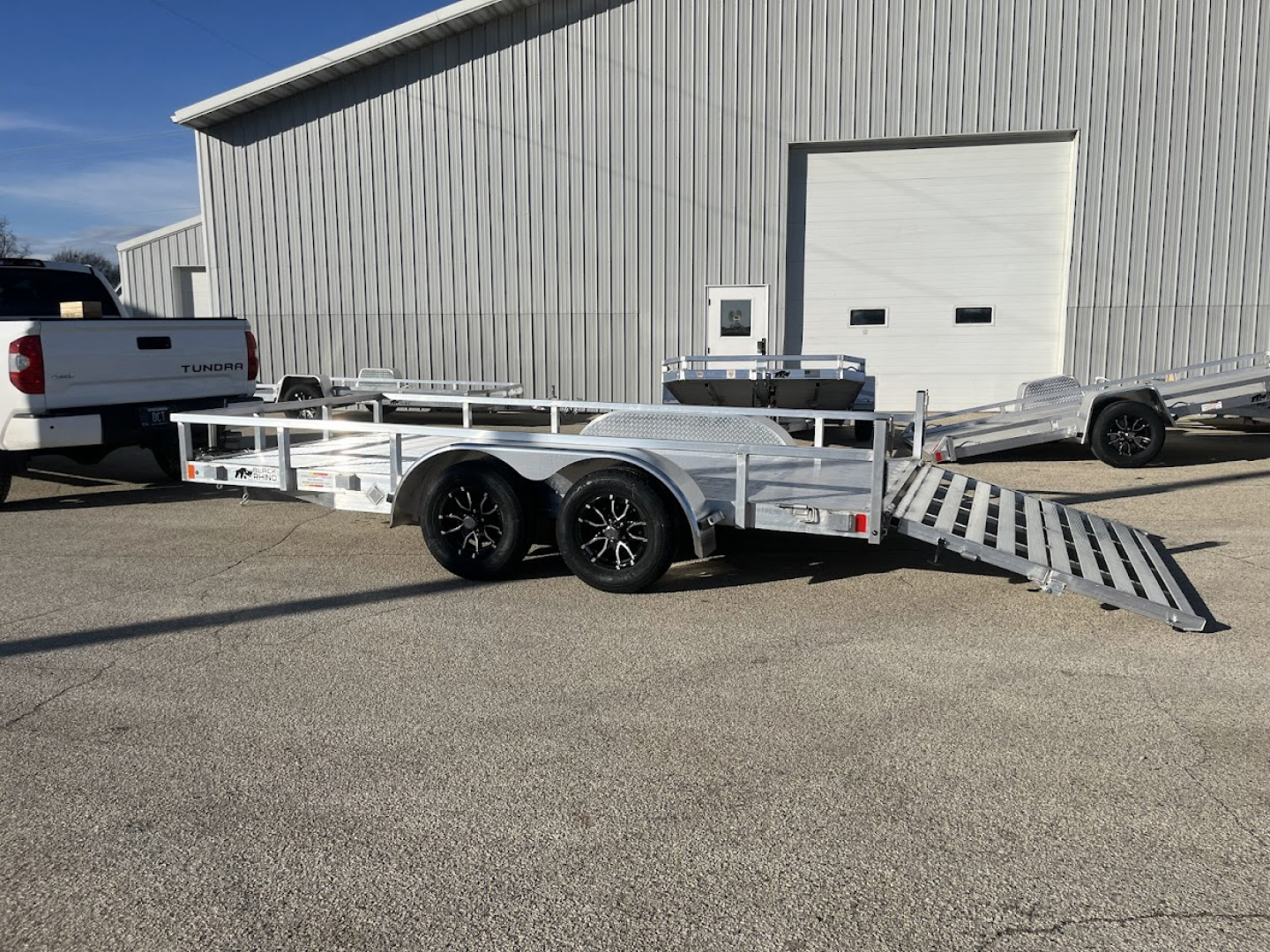 New 2026 Black Rhino Aluminum LST714A 7'X14' w/ Bifold Gate (ATV / UTV / Side by Side) Utility Trailer
