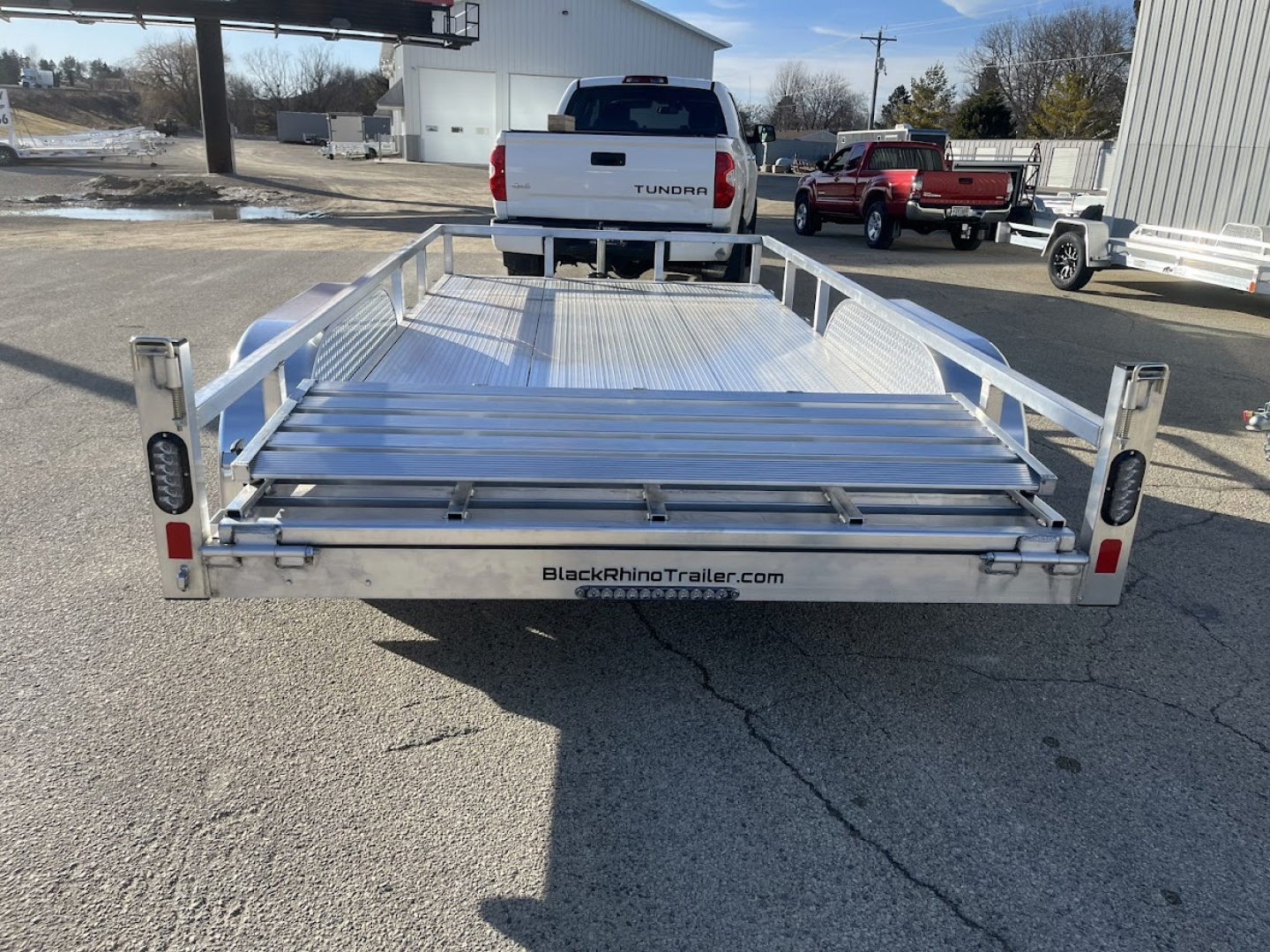 New 2026 Black Rhino Aluminum LST714A 7'X14' w/ Bifold Gate (ATV / UTV / Side by Side) Utility Trailer
