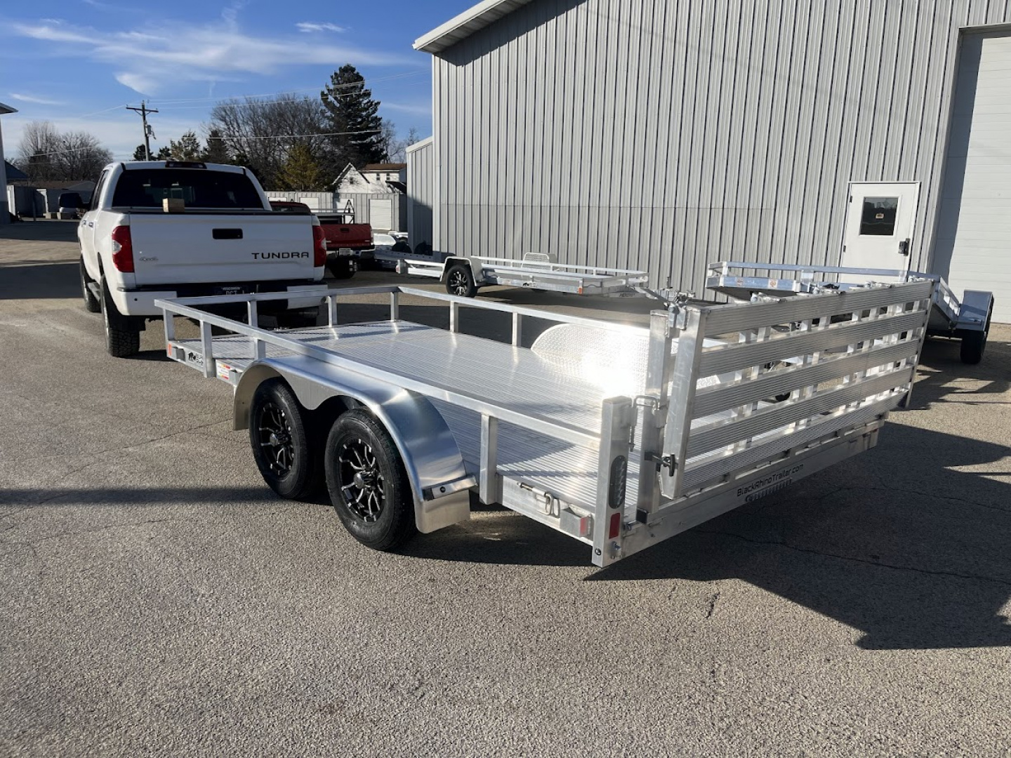 New 2026 Black Rhino Aluminum LST714A 7'X14' w/ Bifold Gate (ATV / UTV / Side by Side) Utility Trailer