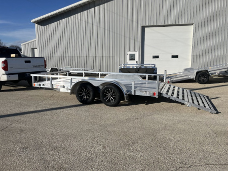 New 2026 Black Rhino Aluminum LST714A 7'X14' w/ Bifold Gate (ATV / UTV / Side by Side) Utility Trailer