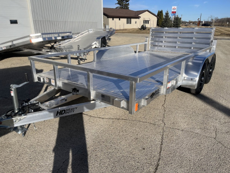 New 2026 Black Rhino Aluminum LST714A 7'X14' w/ Bifold Gate (ATV / UTV / Side by Side) Utility Trailer