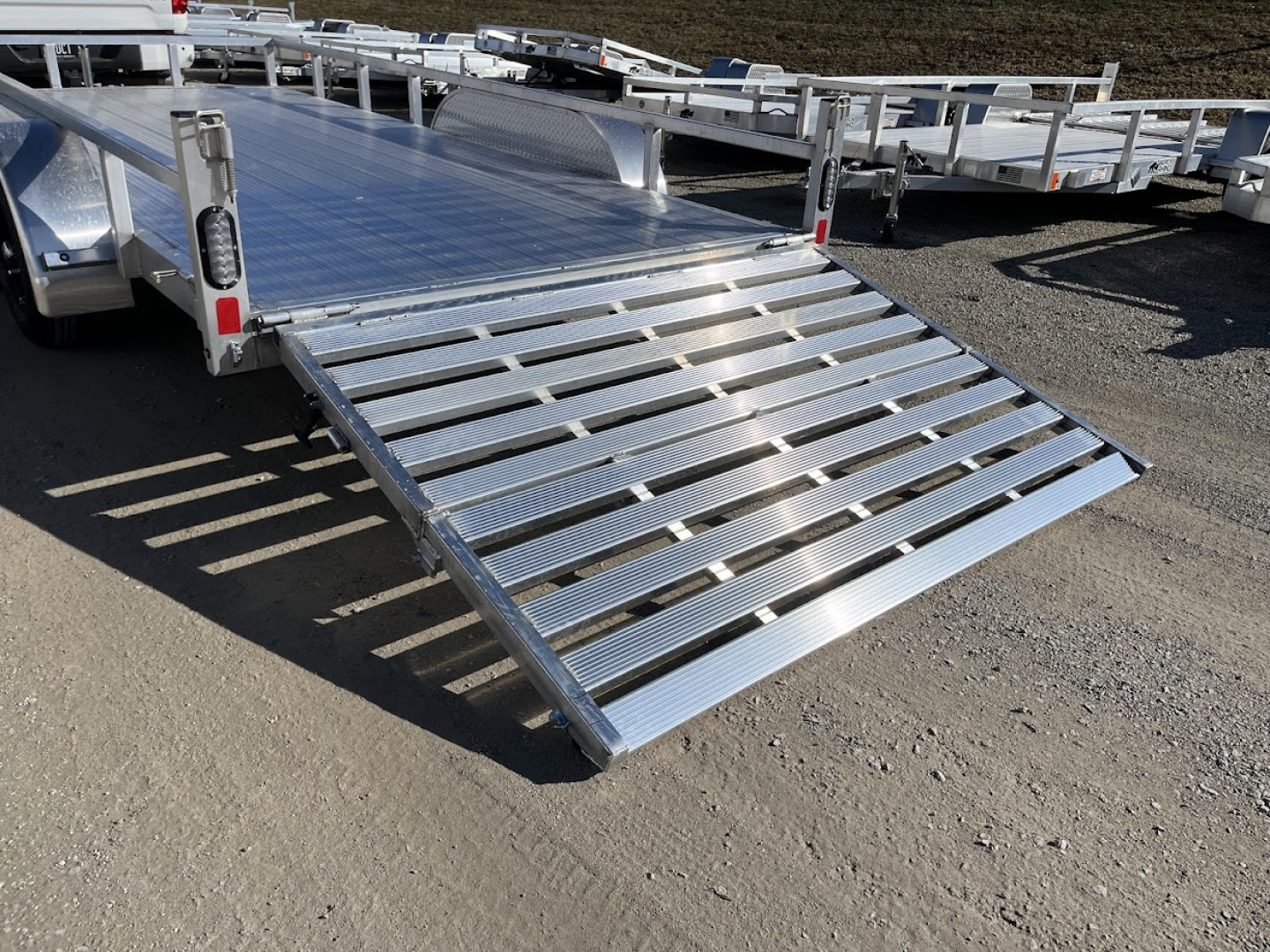 New 2026 Black Rhino Aluminum 81"x16' LST716A w/ Bifold Gate (ATV / UTV / Side by Side) Utility Trailer