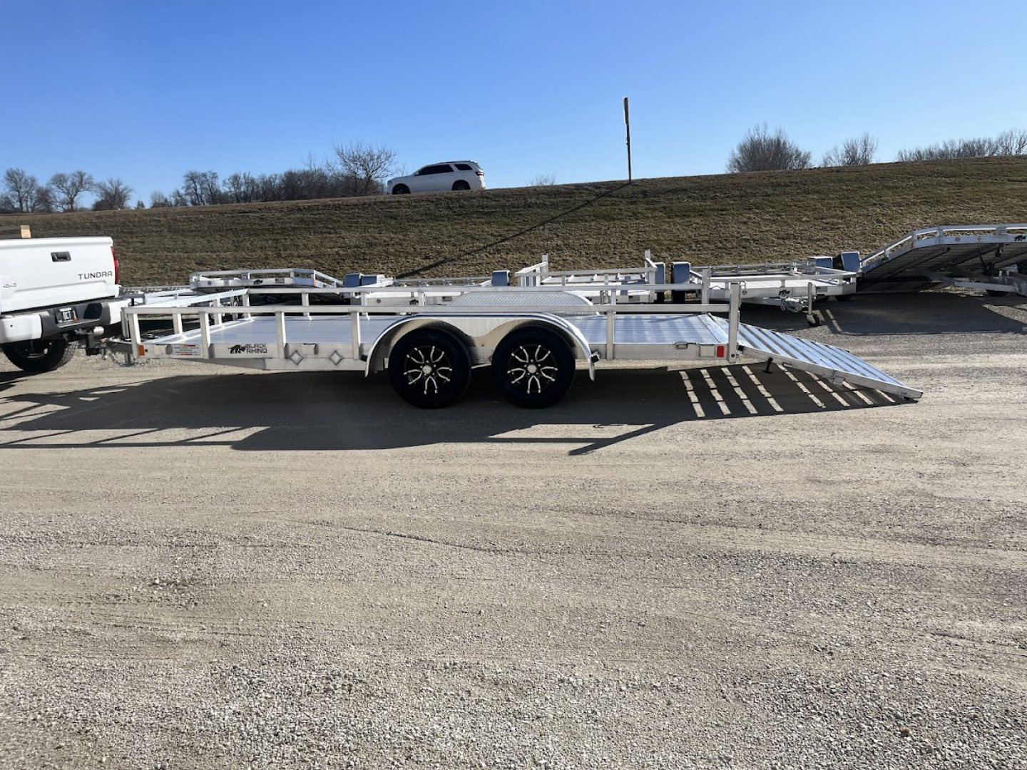 New 2026 Black Rhino Aluminum 81"x16' LST716A w/ Bifold Gate (ATV / UTV / Side by Side) Utility Trailer