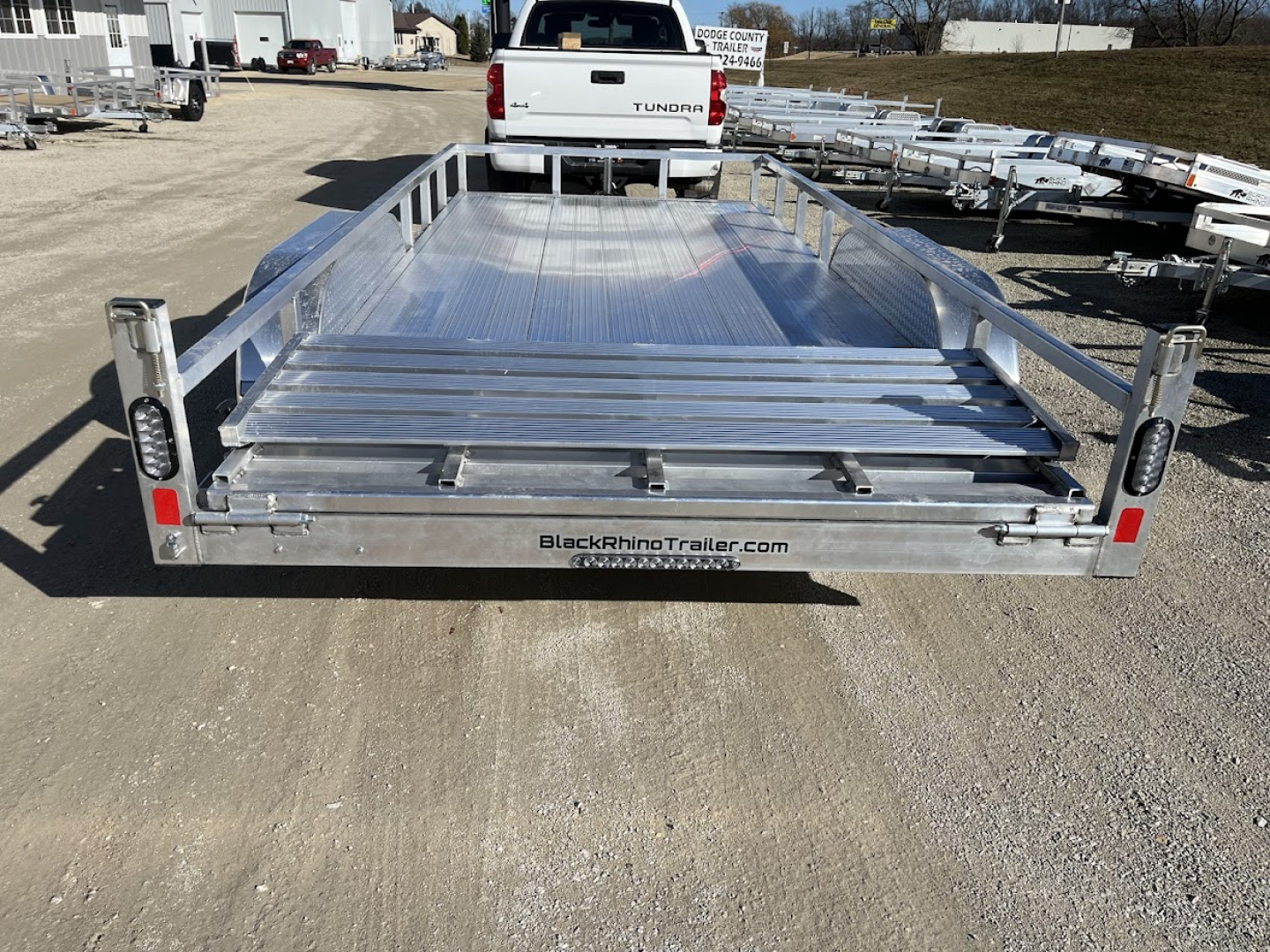 New 2026 Black Rhino Aluminum 81"x16' LST716A w/ Bifold Gate (ATV / UTV / Side by Side) Utility Trailer