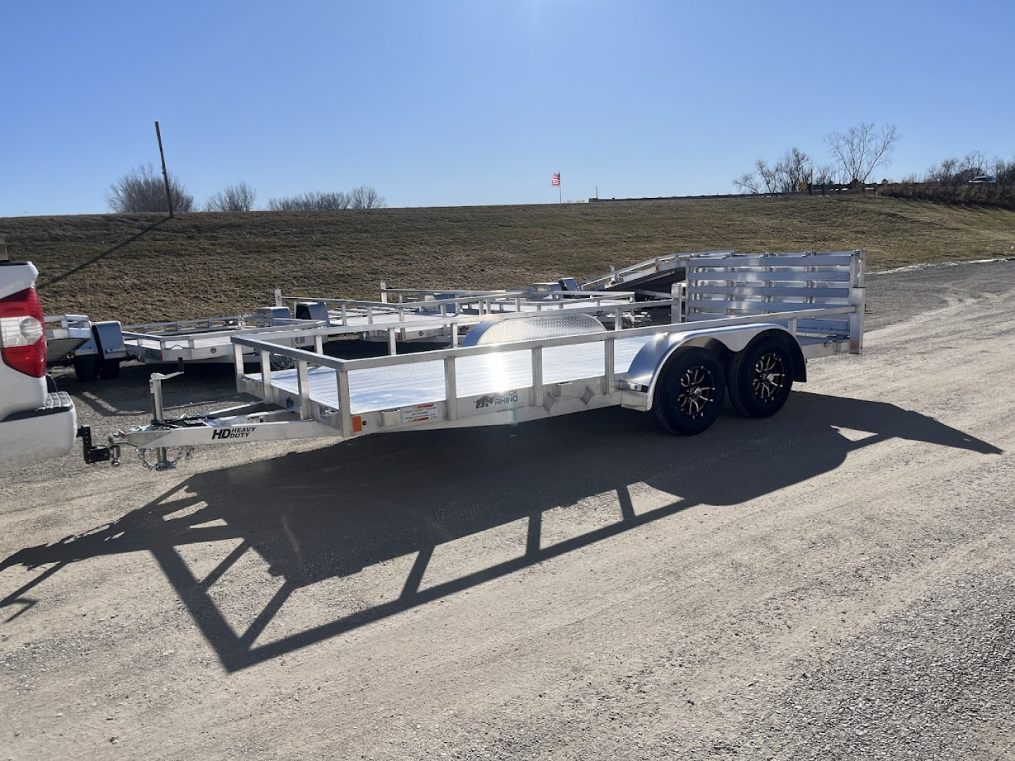 New 2026 Black Rhino Aluminum 81"x16' LST716A w/ Bifold Gate (ATV / UTV / Side by Side) Utility Trailer