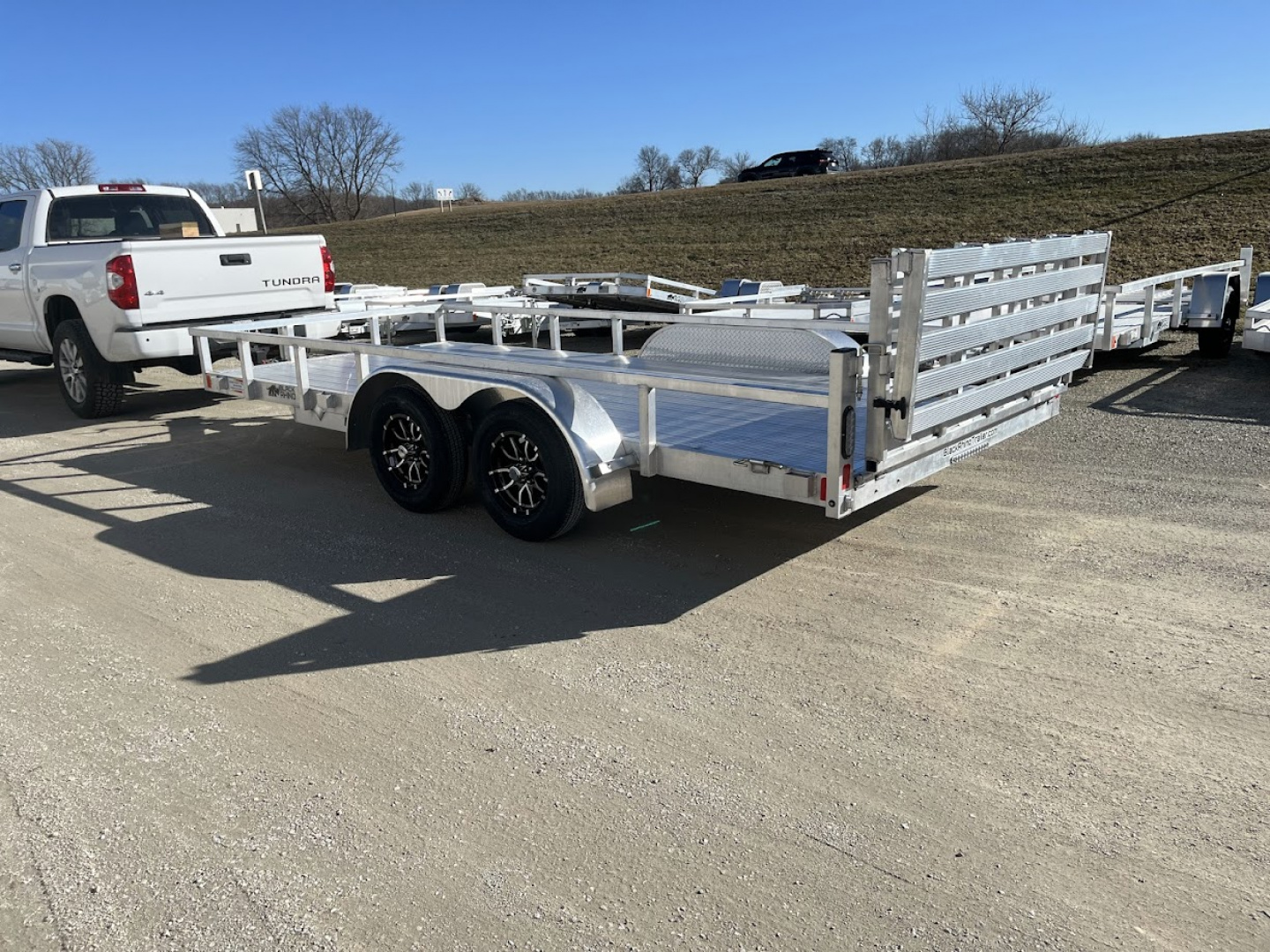 New 2026 Black Rhino Aluminum 81"x16' LST716A w/ Bifold Gate (ATV / UTV / Side by Side) Utility Trailer
