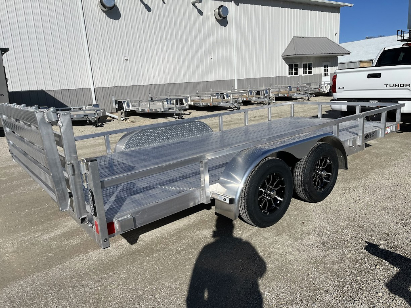 New 2026 Black Rhino Aluminum 81"x16' LST716A w/ Bifold Gate (ATV / UTV / Side by Side) Utility Trailer