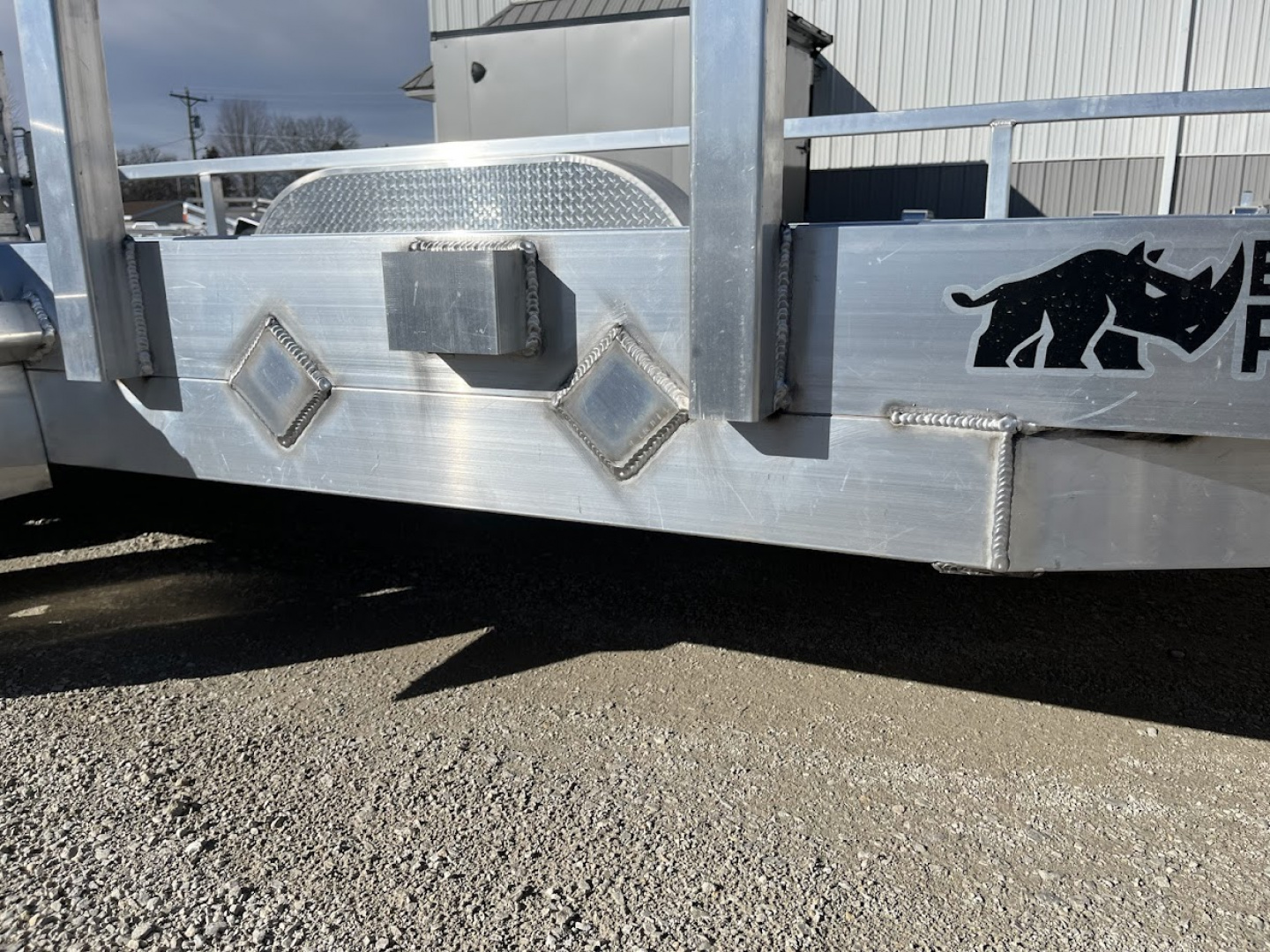 New 2026 Black Rhino Aluminum 81"x16' LST716A w/ Bifold Gate (ATV / UTV / Side by Side) Utility Trailer