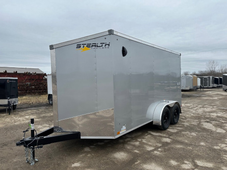 New 2026 Stealth Trailers Mustang 7x14 V-Nose w/Ramp Door & 6ft6in Height Cargo / Enclosed Trailer