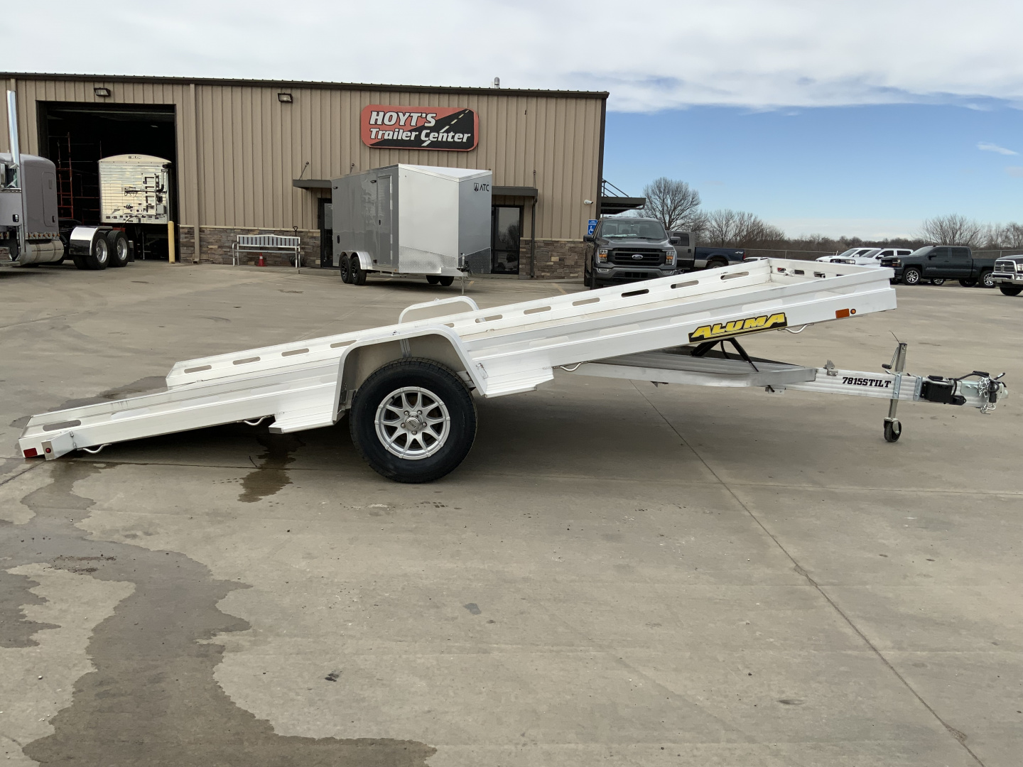 New 2027 Aluma 78 X 15 TILT-S-EL Utility Trailer