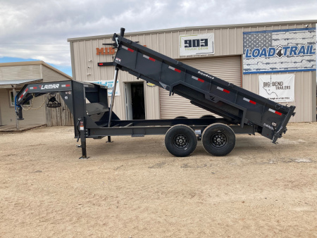 New 2026 Lamar Trailers BD 83  X 14  Gooseneck DT - 14K Telescopic Dump W/24  Sides