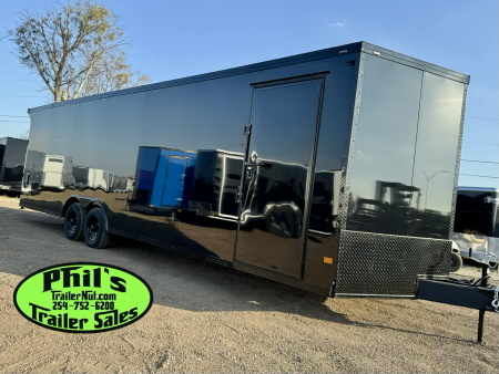 New 2026 Haulmark 8.5X28 TRANSPORT ENCLOSED TRAILER CAR HAULER SCREWLESS .080 EXTERIOR Cargo / Enclosed Trailer BLACKOUT PACKAGE & REAR WING!