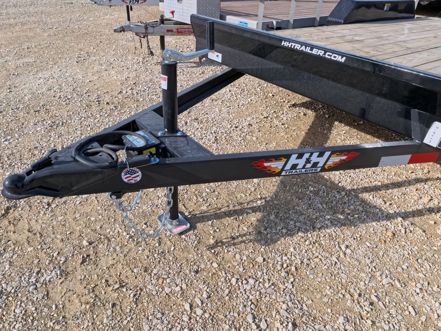 New 2026 H&H Trailers 82 X 16 (14+2) Car Hauler, 7k GVWR, Black, Ladder Style Ramp Gate