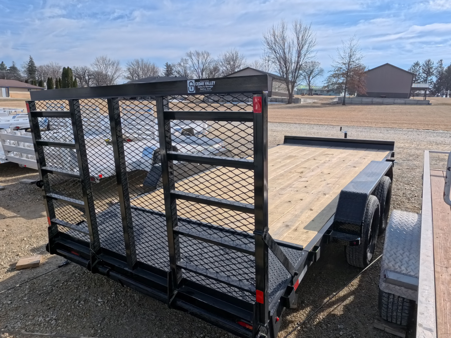 New 2026 H&H Trailers 82 X 16 (14+2) Car Hauler, 7k GVWR, Black, Ladder Style Ramp Gate
