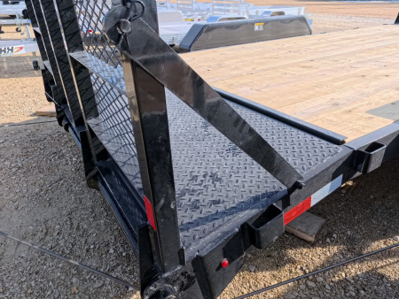 New 2026 H&H Trailers 82 X 16 (14+2) Car Hauler, 7k GVWR, Black, Ladder Style Ramp Gate