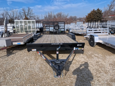 New 2026 H&H Trailers 82 X 16 (14+2) Car Hauler, 7k GVWR, Black, Ladder Style Ramp Gate