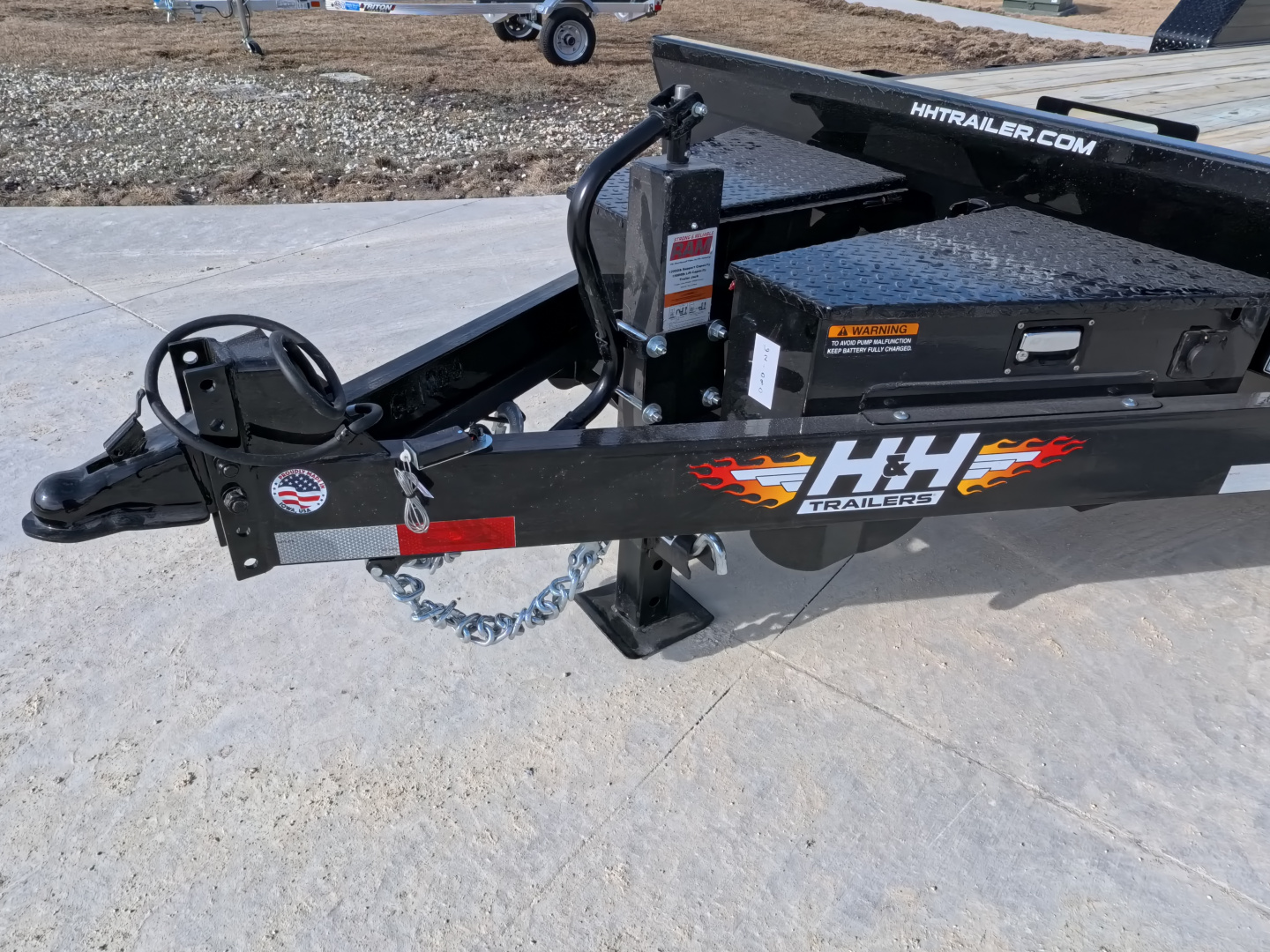 New 2026 H&H Trailers 82 x 24 Electric Tilt Speed Loader Car Hauler, 14k GVWR, Winch Plate, Removeable Fenders, Black