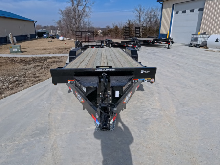 New 2026 H&H Trailers 82 x 24 Electric Tilt Speed Loader Car Hauler, 14k GVWR, Winch Plate, Removeable Fenders, Black