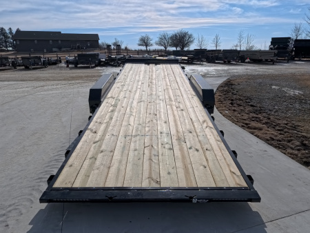 New 2026 H&H Trailers 82 x 24 Electric Tilt Speed Loader Car Hauler, 14k GVWR, Winch Plate, Removeable Fenders, Black