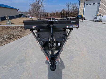 New 2026 H&H Trailers 82 x 24 Electric Tilt Speed Loader Car Hauler, 14k GVWR, Winch Plate, Removeable Fenders, Black