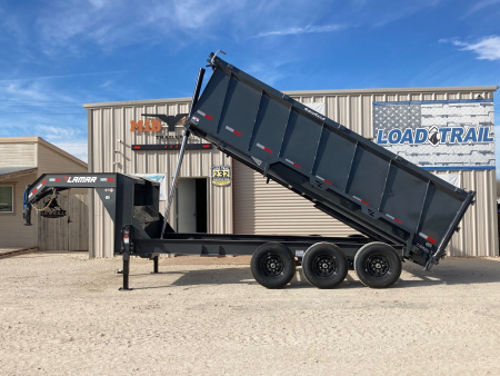 New 2026 Lamar Trailers BD 83 X16  Gooseneck DT - 21K Telescopic Dump W/48  Sides