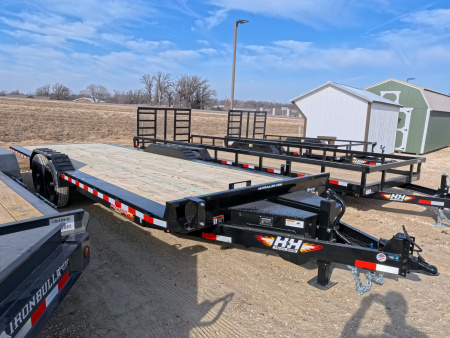 New 2026 H&H Trailers 102 x 24 Electric Tilt Speed Loader Car Hauler, 14k GVWR, Upgraded Tilt Trailer