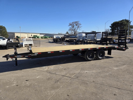 New 2026 H&H Trailers 102x18+4 Standard Duty Dovetail Bumper Pull Deckover Trailer 14K Equipment Trailer