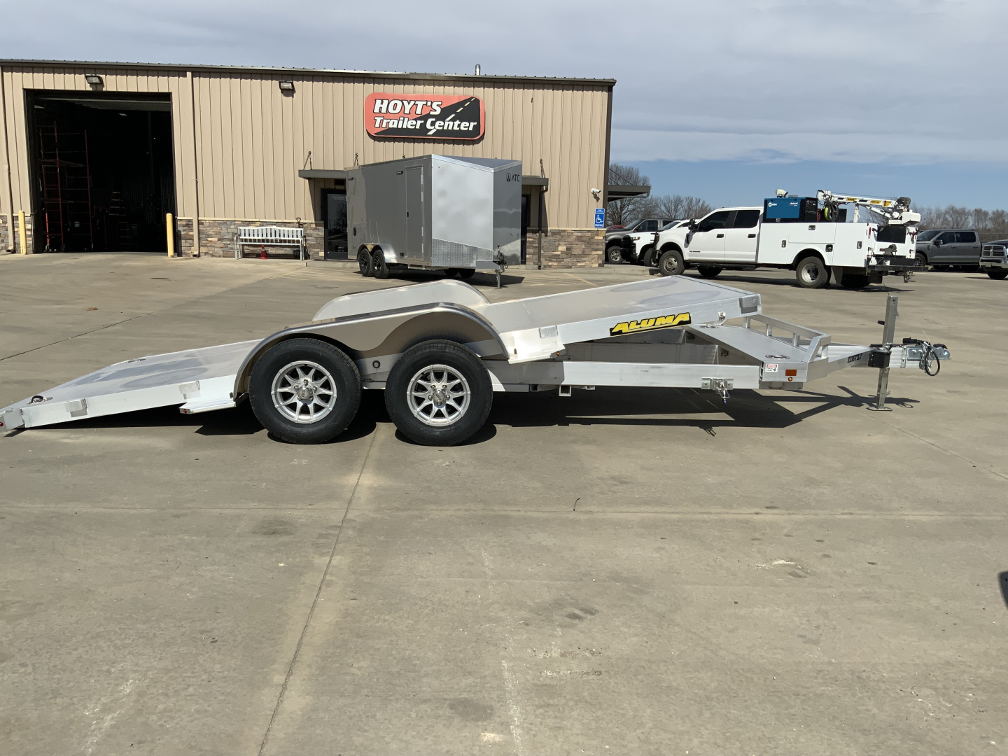 New 2027 Aluma 82 X 16 TA-EL-RTD Utility Tilt Trailer