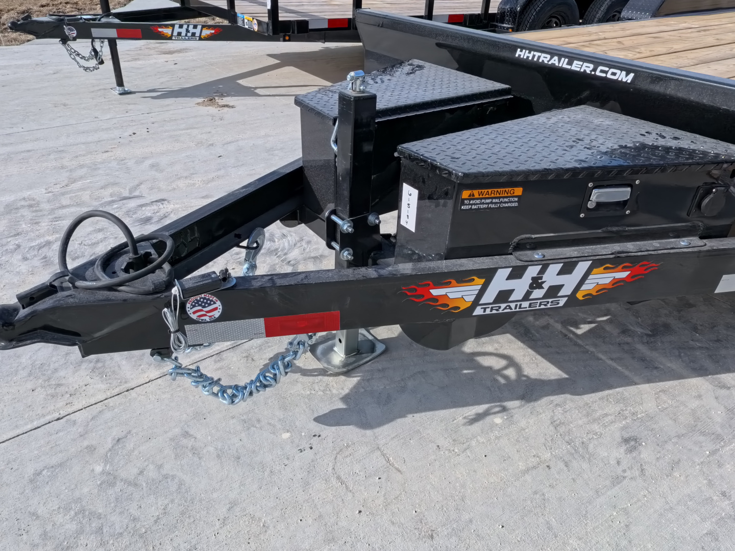 New 2026 H&H Trailers 82 x 20 Electric Tilt Speed Loader Car Hauler, 10k GVWR, Black Tilt Trailer