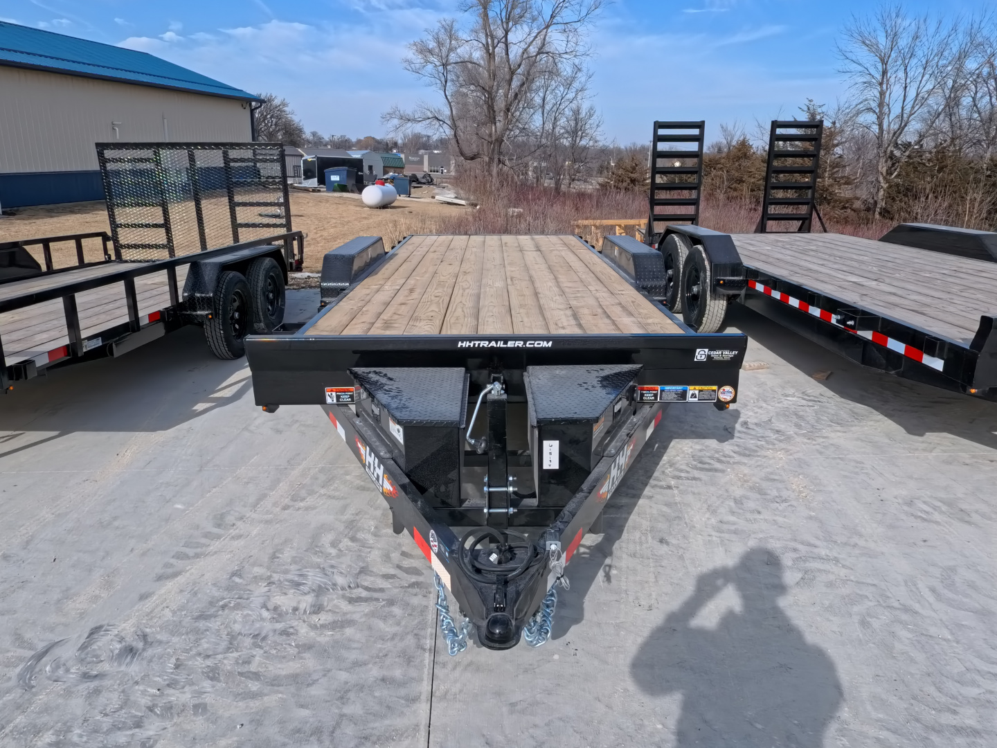 New 2026 H&H Trailers 82 x 20 Electric Tilt Speed Loader Car Hauler, 10k GVWR, Black Tilt Trailer