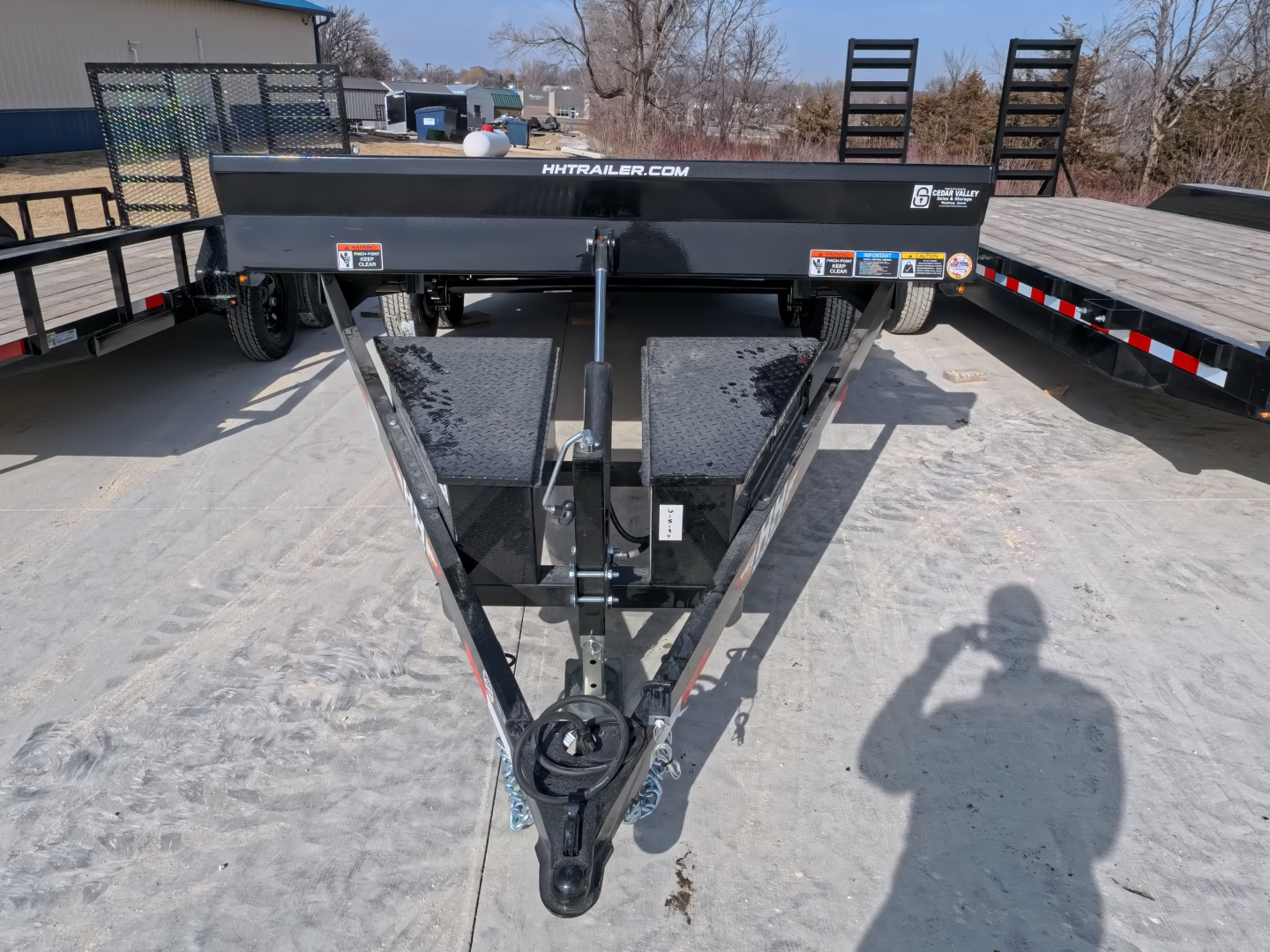 New 2026 H&H Trailers 82 x 20 Electric Tilt Speed Loader Car Hauler, 10k GVWR, Black Tilt Trailer