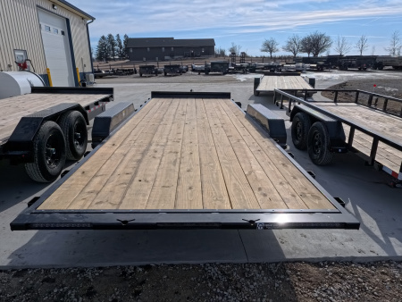 New 2026 H&H Trailers 82 x 20 Electric Tilt Speed Loader Car Hauler, 10k GVWR, Black Tilt Trailer