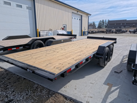 New 2026 H&H Trailers 82 x 20 Electric Tilt Speed Loader Car Hauler, 10k GVWR, Black Tilt Trailer