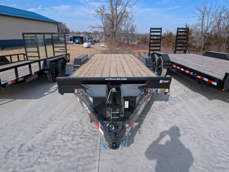 New 2026 H&H Trailers 82 x 20 Electric Tilt Speed Loader Car Hauler, 10k GVWR, Black Tilt Trailer